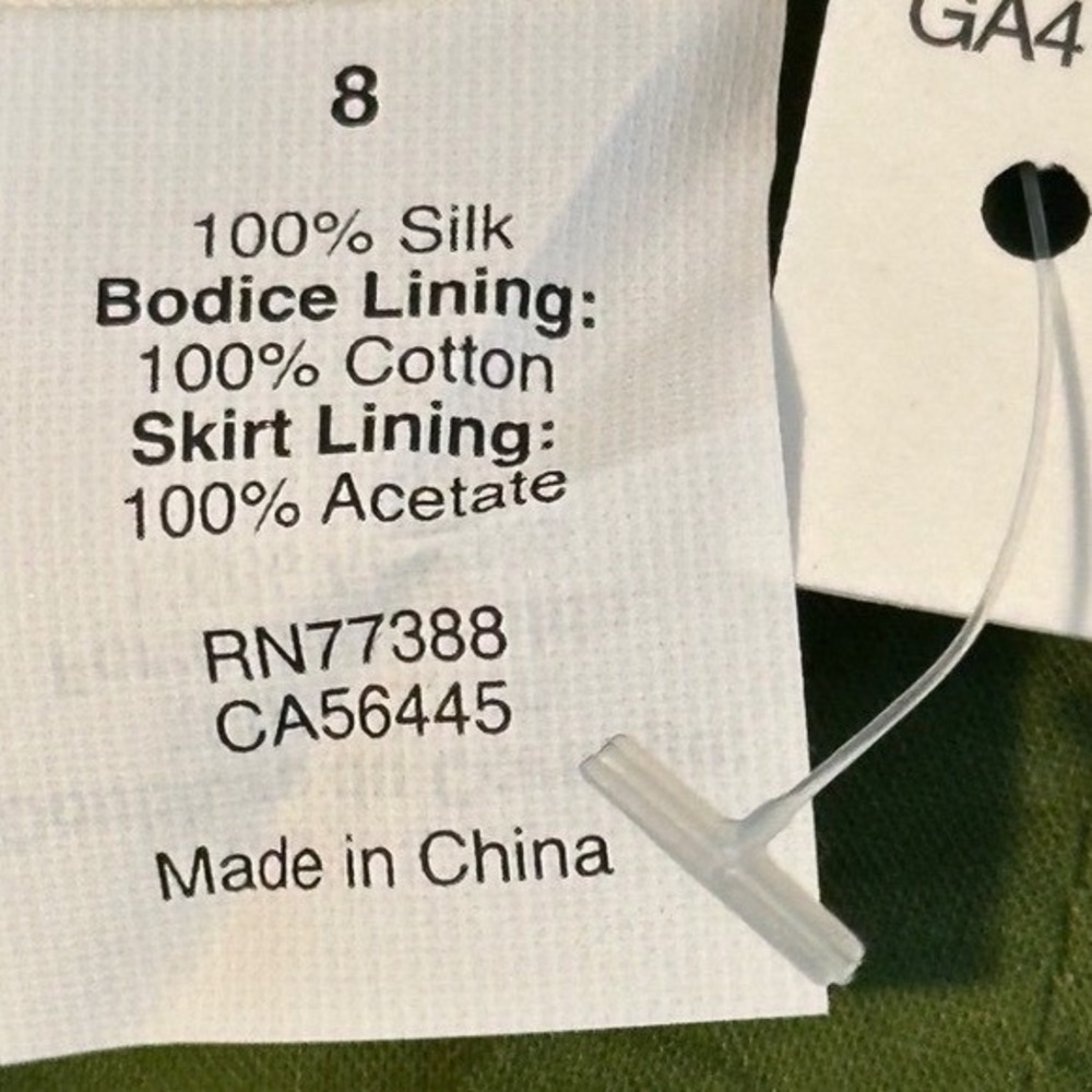 New With Tags, J.Crew Lorelei 100% Silk Strapless Cocktail Dress Size 8 - Picture 4 of 7